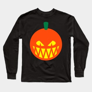 Halloween Pumpkin (Jack O’Lantern / Emoji / 3C) Long Sleeve T-Shirt